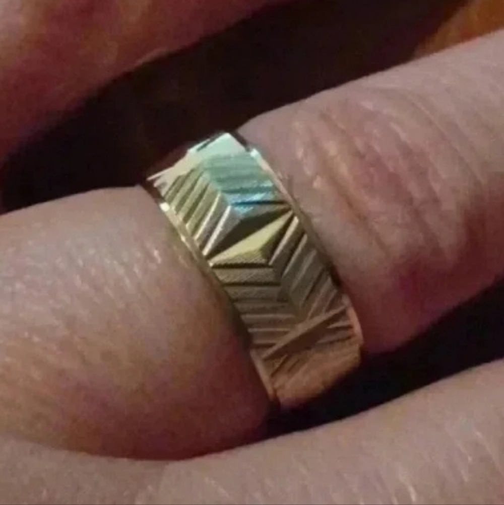 New yellow tone wedding band